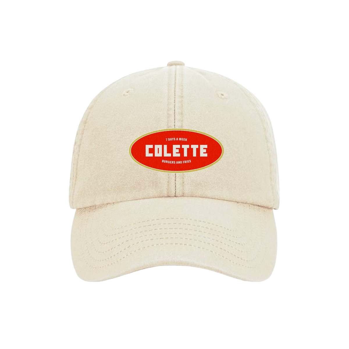 Casquette beige patch Colette