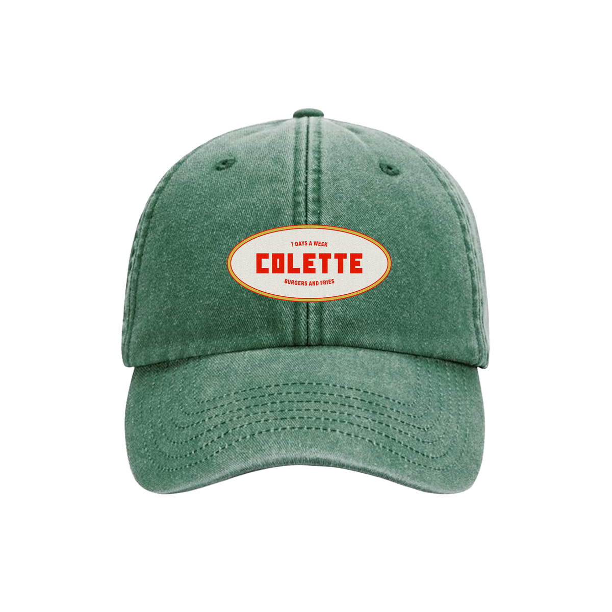 Casquette verte patch Colette