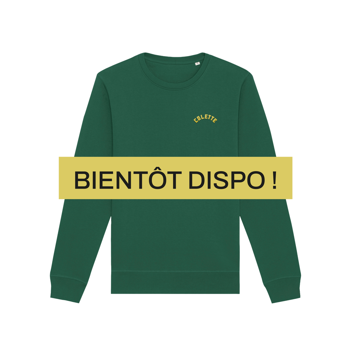 Sweat-shirt vert broderie cœur Colette